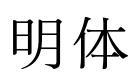 全真中明體